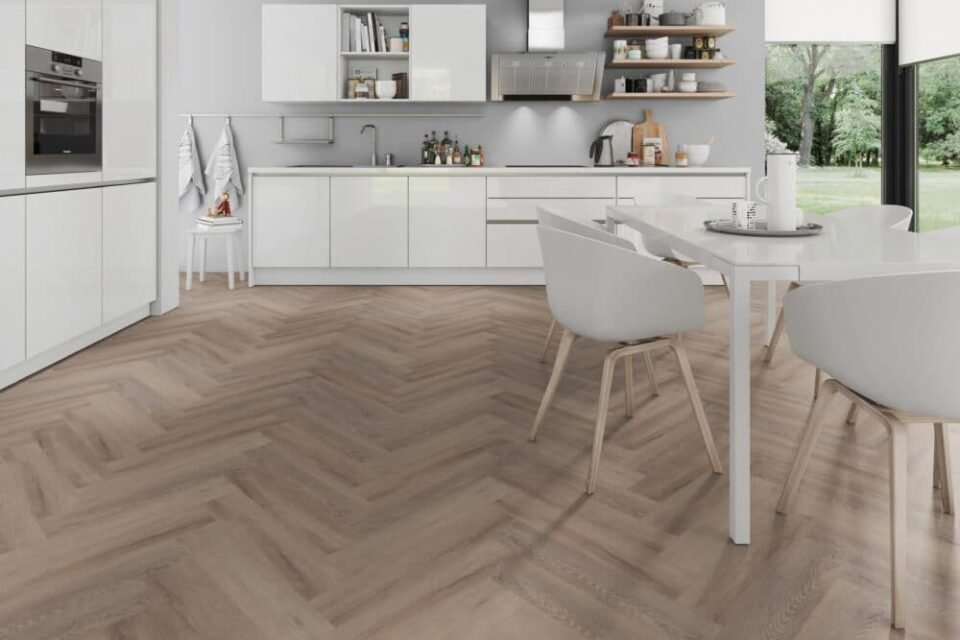 LVLnine Cerused Oak Dark Natural Herringbone